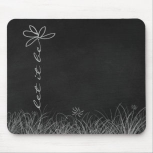 Lass es sei dunkel auf Chalkboard Mousepad