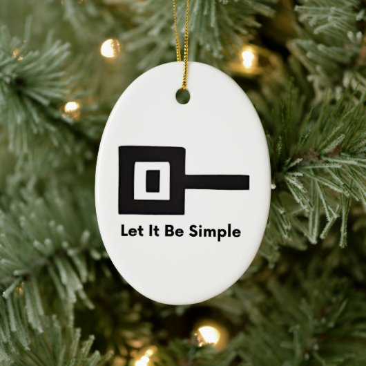 Lass es sei einfach Logo auf Keramik Oval Ornament (Baum)