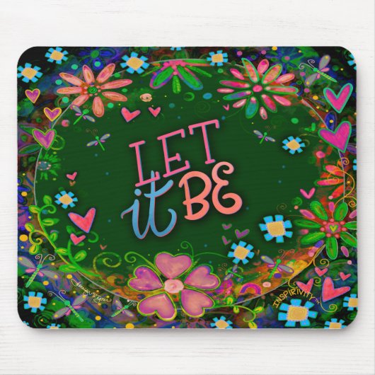 Lass, es sei floral Inspirierend Herzen Hübsch Spa Mousepad (Vorne)