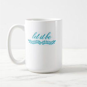 Lass-es-sein-Tasse mit blauem botanischem Design Kaffeetasse