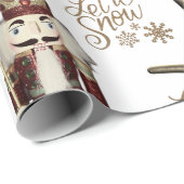 Lass es Snow Nutcracker Soldier Geschenkpapier (Rolleneckpunkt)