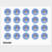 Lass es Snowman Classic Round Sticker schneien (Blatt)