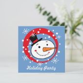 Lass es Snowman Custom Holiday Einladung (Stehend Vorderseite)