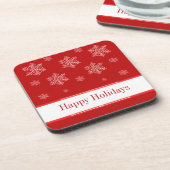 Lass es Untersetzer Set schnee, rot (Linke Seite)