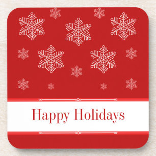 Lass es Untersetzer Set schnee, rot