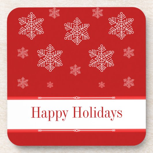 Lass es Untersetzer Set schnee, rot (Vorderseite)