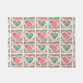 Lass es Weihnachten rot-grüne Herzen Outdoor Mat Fußmatte (Vorderseite)