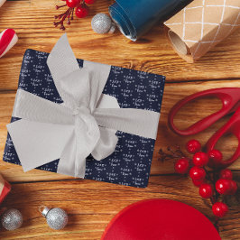 Lass es Weihnachten Schneeflocken Geschenkpapier