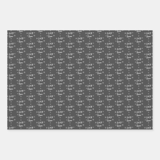 Lass es Weihnachten Schneeflocken Geschenkpapier Set (Vorderseite 3)