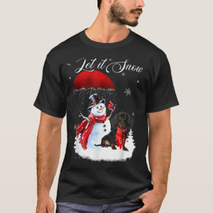 Lass es Weihnachten Shirt Niedliche Dackel und Sch