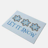 Lass es Weihnachten Weihnachten Hanukkah Winterurl Fußmatte (Schrägansicht)