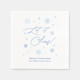 Lass es Weihnachts-Party schneien Serviette