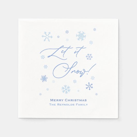 Lass es Weihnachts-Party schneien Serviette (Vorderseite)