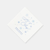 Lass es Weihnachts-Party schneien Serviette (Ecke)