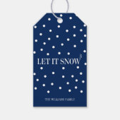 Lass es Weihnachts-Weihnachtsgeschenk-Tag Geschenkanhänger (Vorderseite)