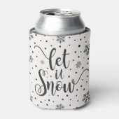 Lass es Weihnachtskalligrafie schnee | Can Cooler Dosenkühler (Kanne Vorderseite)