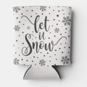 Lass es Weihnachtskalligrafie schnee | Can Cooler Dosenkühler (Vorderseite)