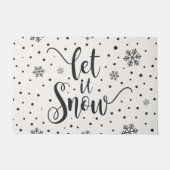 Lass es Weihnachtskalligrafie schnee | Doormat Fußmatte (Vorderseite)