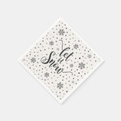 Lass es Weihnachtskalligrafie schnee | Napkin Serviette (Ecke)