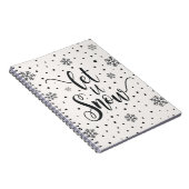 Lass es Weihnachtskalligrafie schnee | Notebook Notizblock (Rechte Seite)