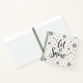 Lass es Weihnachtskalligrafie schnee | Notebook Notizblock (Innenseite)