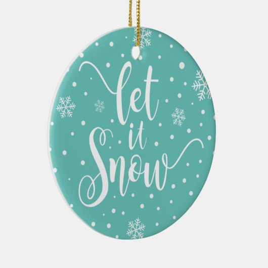 Lass es Weihnachtskalligrafie schnee | Ornament (Rechts)