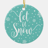 Lass es Weihnachtskalligrafie schnee | Ornament (Vorne)