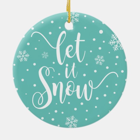 Lass es Weihnachtskalligrafie schnee | Ornament (Hinten)
