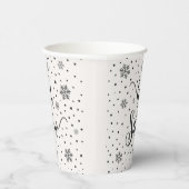 Lass es Weihnachtskalligrafie schnee | Papier-Cup Pappbecher (Rechts)