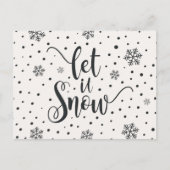 Lass es Weihnachtskalligrafie schnee | Postkarte (Vorderseite)