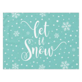 Lass es Weihnachtskalligrafie schnee | Tablecloth Tischdecke (Vorderseite (Horizontal))