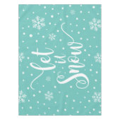 Lass es Weihnachtskalligrafie schnee | Tablecloth Tischdecke (Vorderseite)