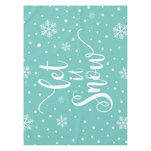 Lass es Weihnachtskalligrafie schnee | Tablecloth Tischdecke (Vorderseite)
