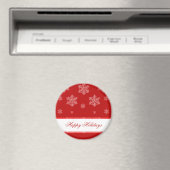 Lass es Weihnachtsmagnet schneien, rot. Magnet (In Situ (Geschirrspüler))