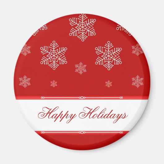 Lass es Weihnachtsmagnet schneien, rot. Magnet (Vorne)
