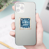 Lass es Winter-Briefmarke schnee. Aufkleber (Telefon)