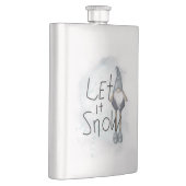 Lass es Winter Gnome schneien Flachmann (Rechts)
