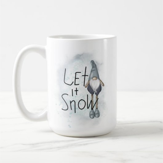 Lass es Winter Gnome schneien Kaffeetasse (Links)