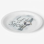 Lass es Winter Gnome schneien Pappteller (Schrägansicht)