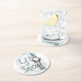 Lass es Winter Gnome schneien Runder Pappuntersetzer (Vor Ort)