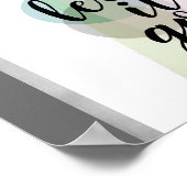 lass es zu zitieren auf abstrakte Kunst pastellfar Poster (Ecke)