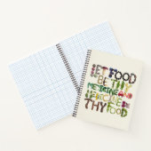 Lass Essen sei deine Medizin Gesunde Ernährung Notizblock (Innenseite)