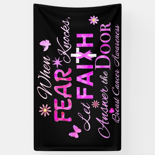 Lass FAITH Antwort auf die Tür Banner (Vertikal)