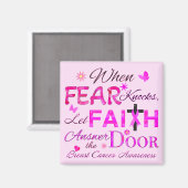 Lass FAITH Antwort auf die Tür Magnet (Vorderseite/Rückseite)