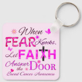 Lass FAITH Antwort auf die Tür Schlüsselanhänger (Rückseite)