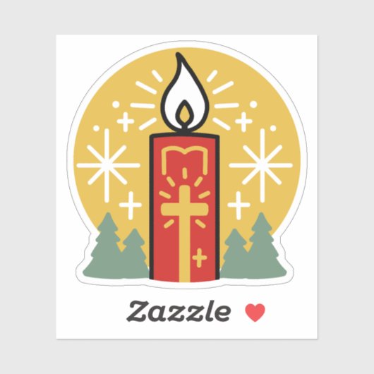 Lass Faith Be Your Brightest Star Candle Art Aufkleber (Blatt)