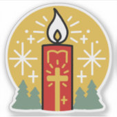 Lass Faith Be Your Brightest Star Candle Art Aufkleber (Vorderseite)