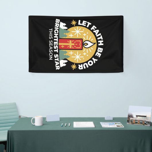 Lass Faith Be Your Brightest Star Candle Art Banner (Messeveranstaltung)