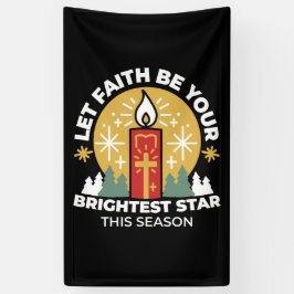 Lass Faith Be Your Brightest Star Candle Art Banner