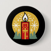 Lass Faith Be Your Brightest Star Candle Art Button (Vorderseite)